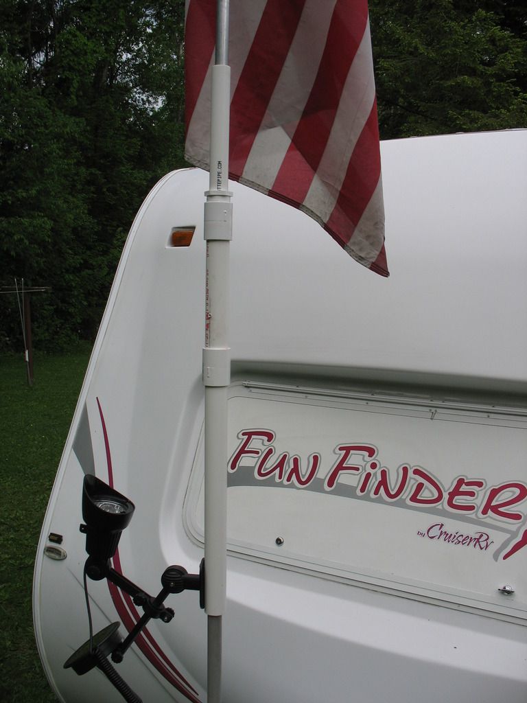 Open Roads Forum Travel Trailers made a flagpole